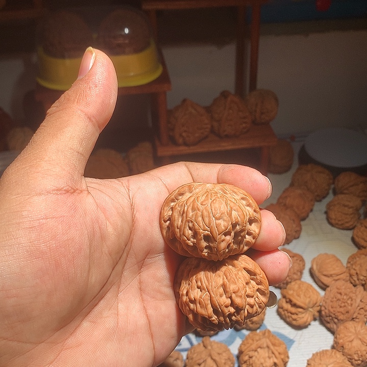 睡***整把件文玩核桃磨盘