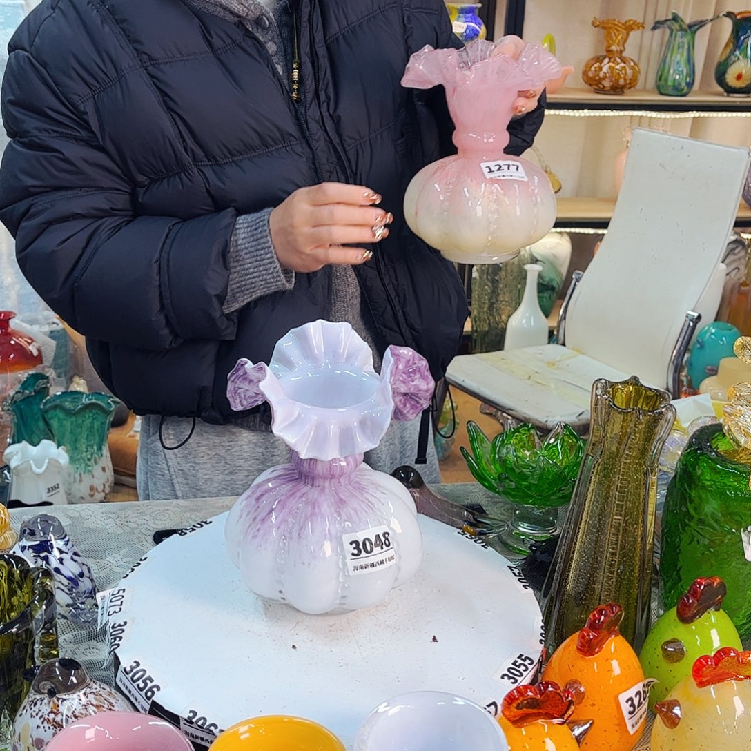 家悦美居琉璃花瓶摆件