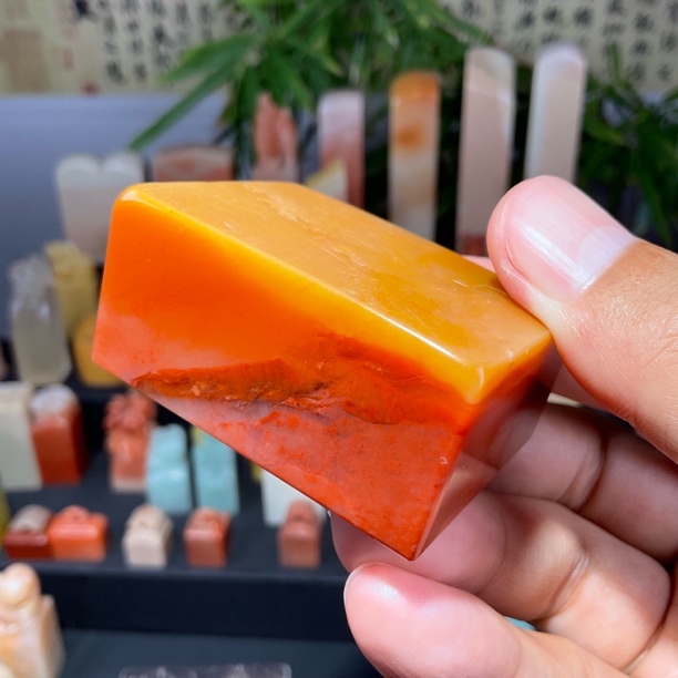 老挝木木体原皮素章4*5*2.5cm
