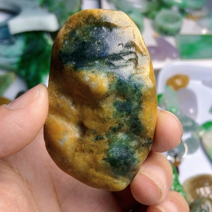 翡翠散珠天然翡翠A货挂件