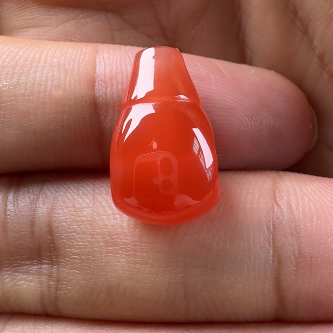 南红玛瑙三通10.2*9.6未镶嵌