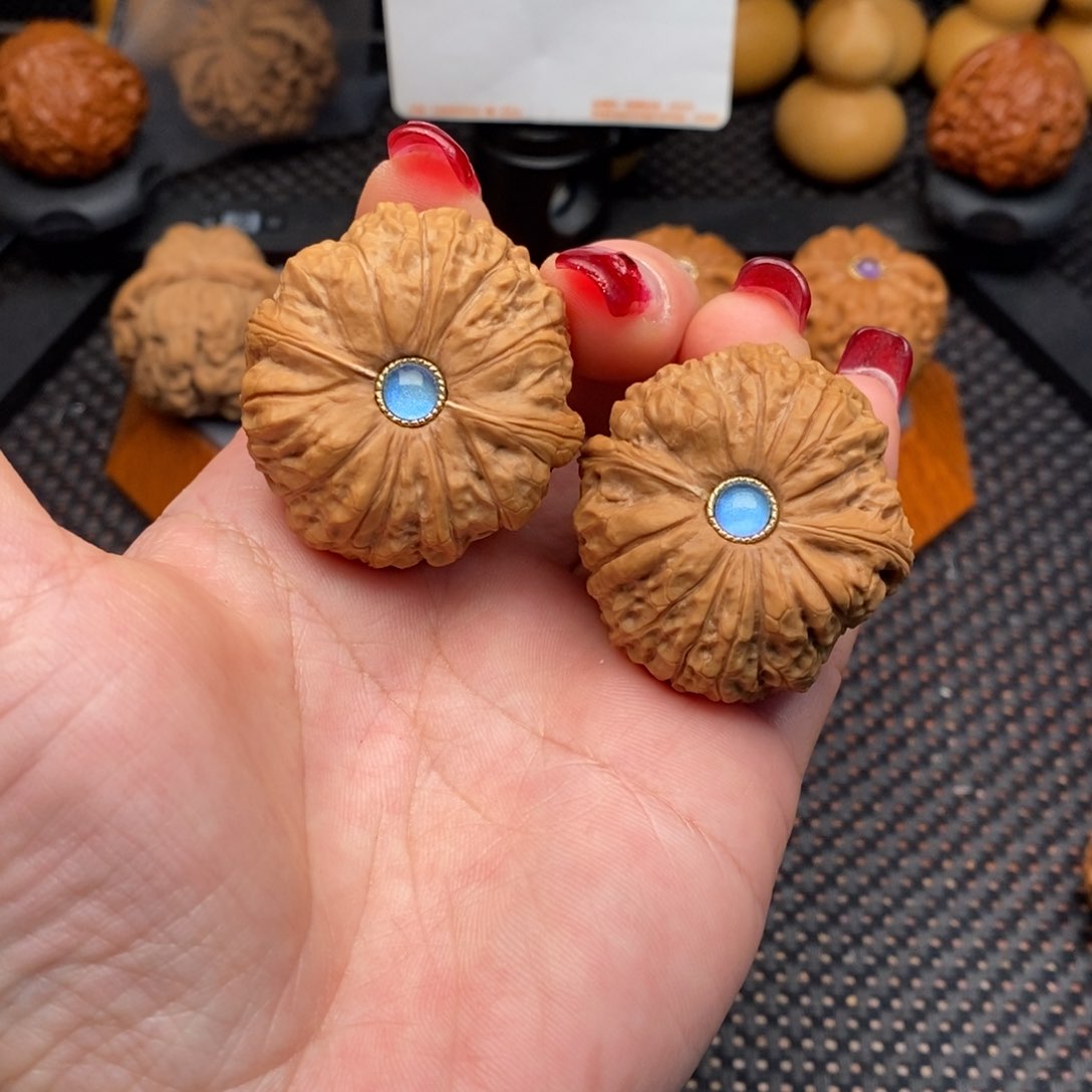 文玩核桃把件南瓜墩40边42肚