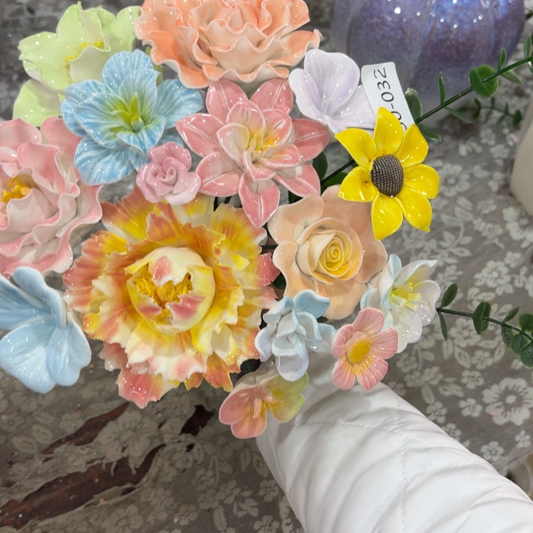 3032 陶瓷花拍满20元发货退款拉黑