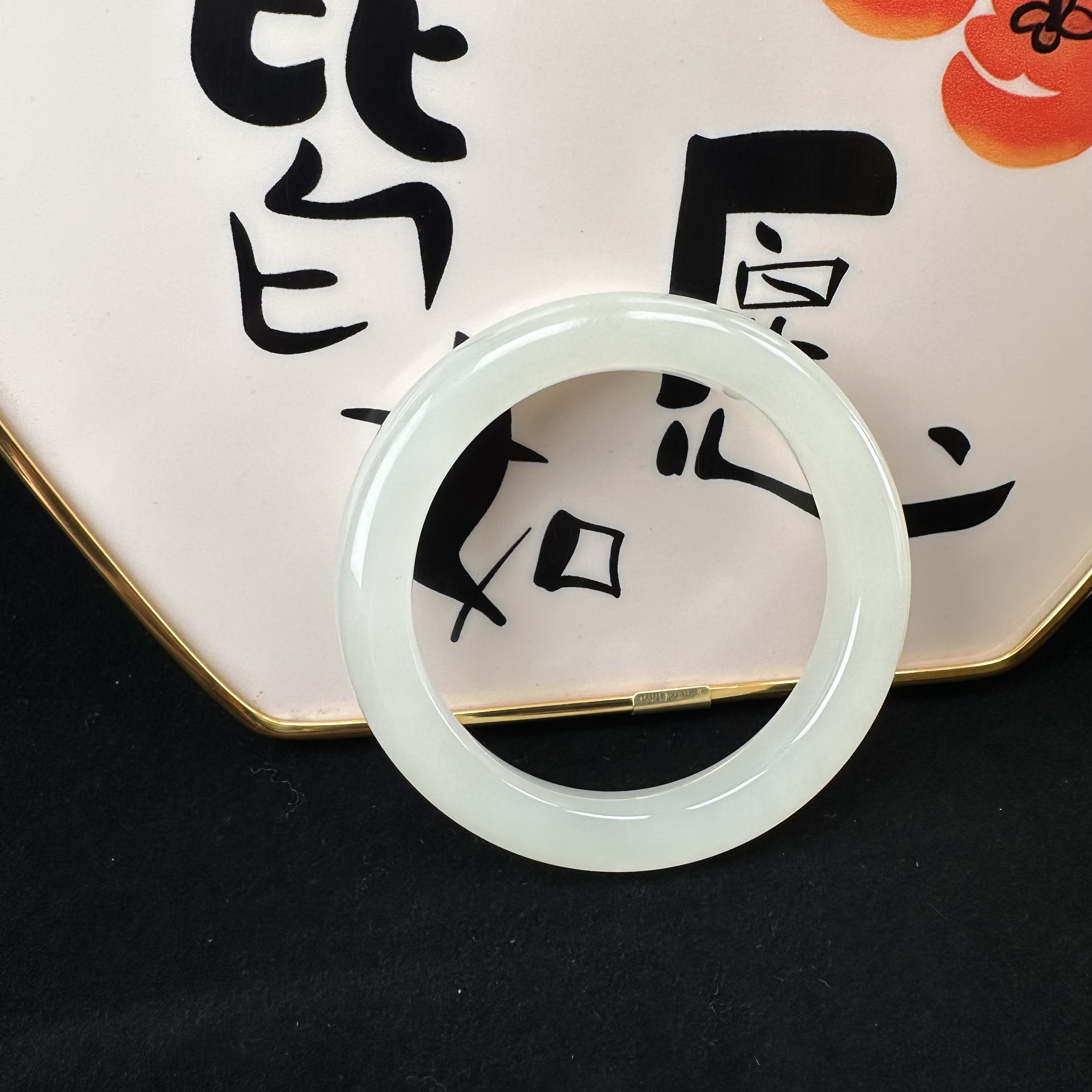 高冰透毕业级别手镯和田玉手镯高级贵气白晴色手镯高雅女士必备