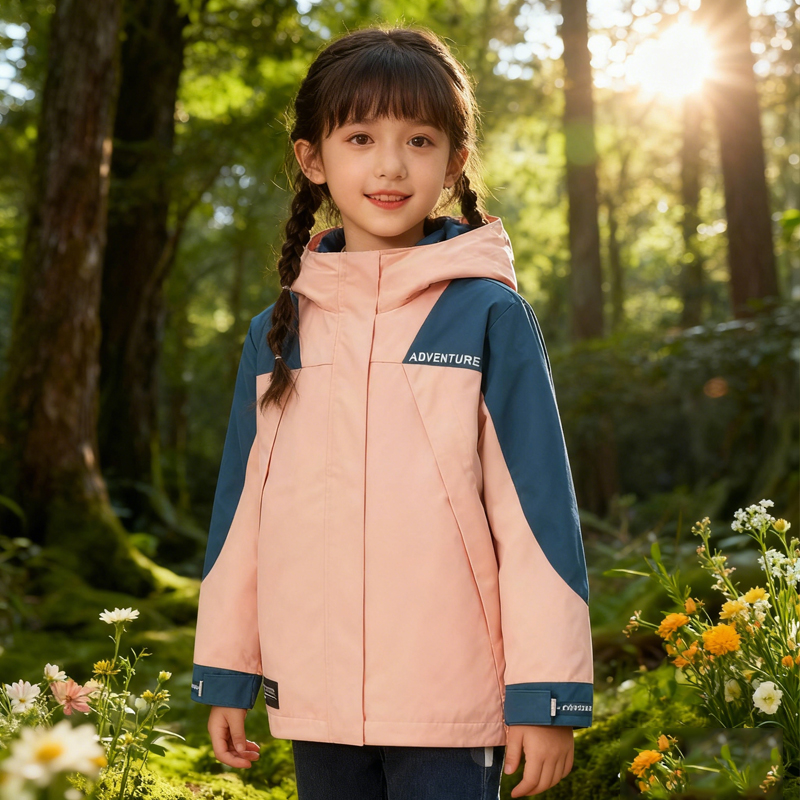 李宁童装女童户外系列宽松型三合一开衫卫衣运动风衣YWBT012-B品