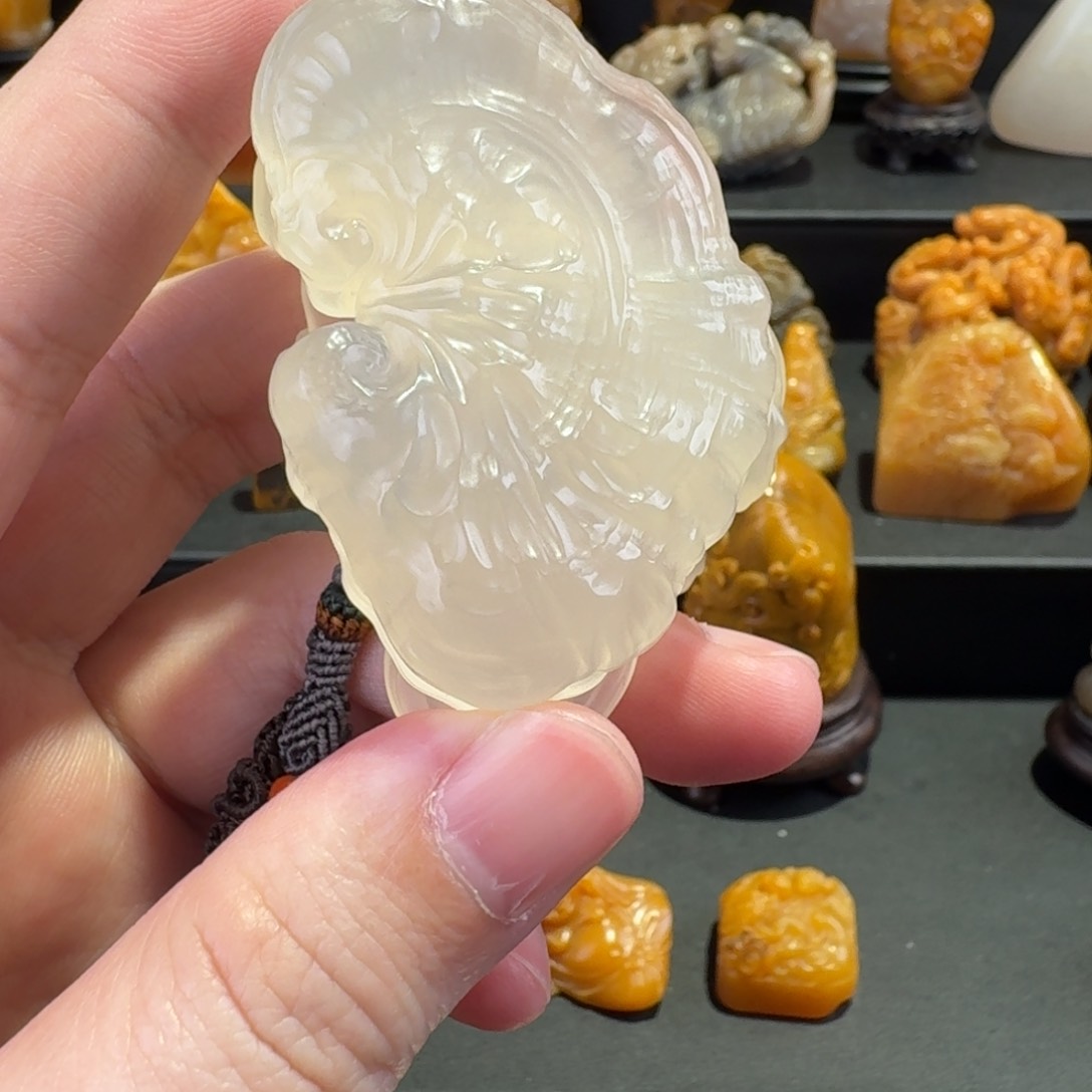 田黄石转****1寿山水晶冻