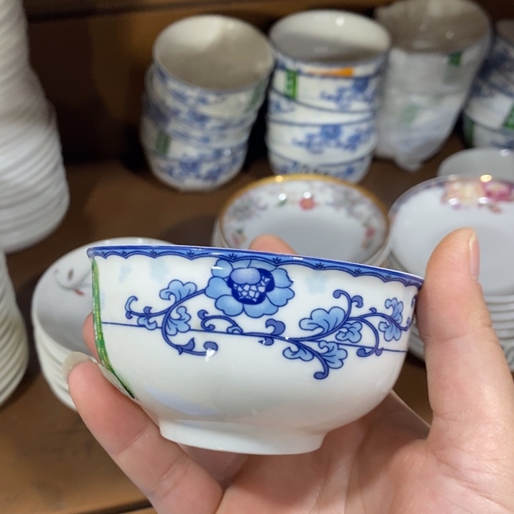 陶摆件035号3.6英寸8个装兰花碗