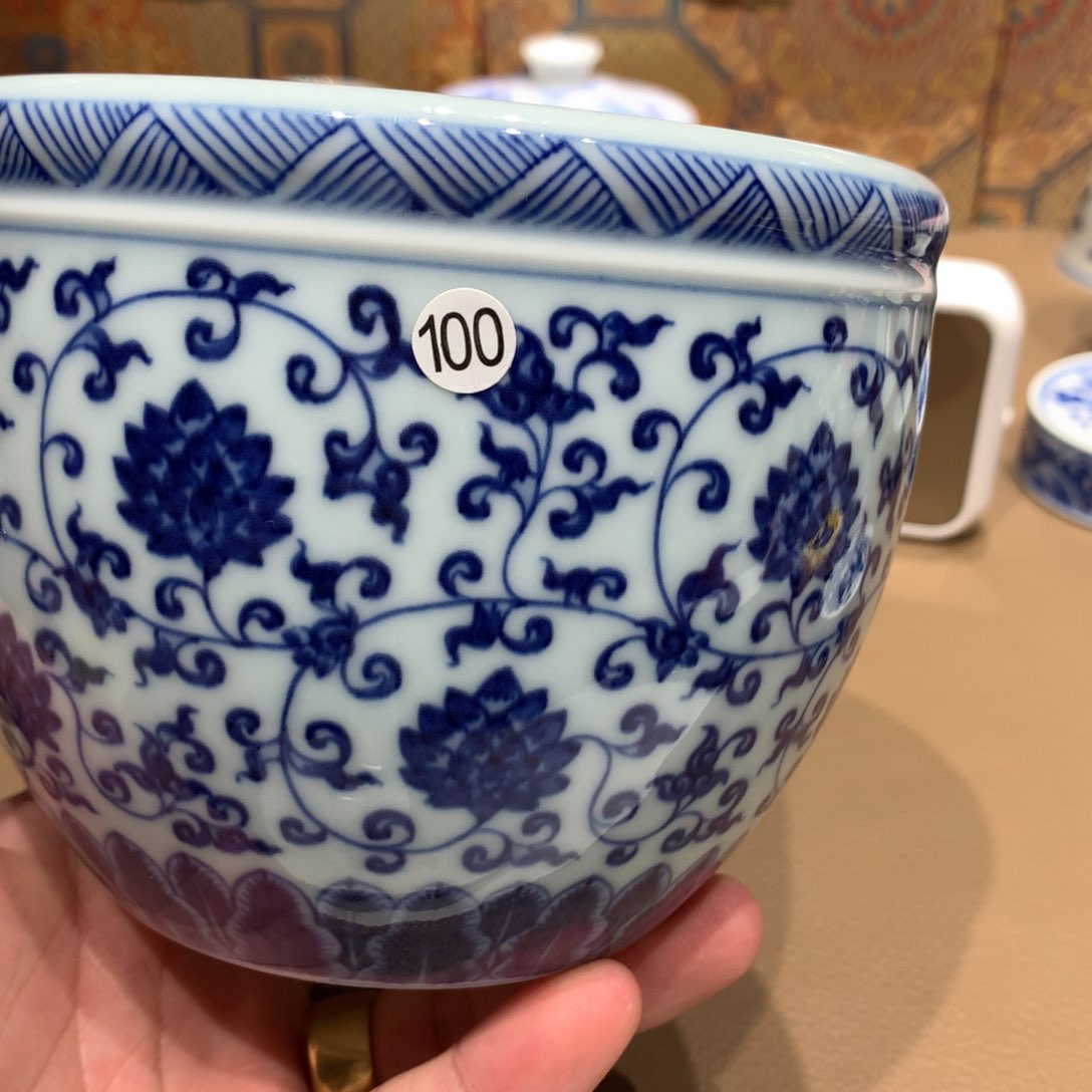 杯子老*100青花123456087