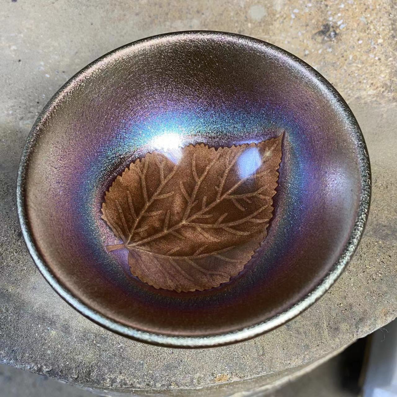 茶器主人杯 七彩木叶盏