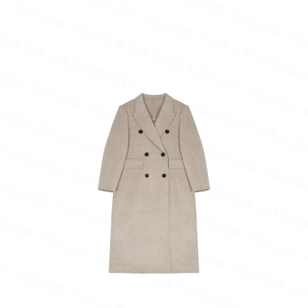 【手写的从前】新款正肩羊毛大衣显瘦气质直筒西装领外套N24120832