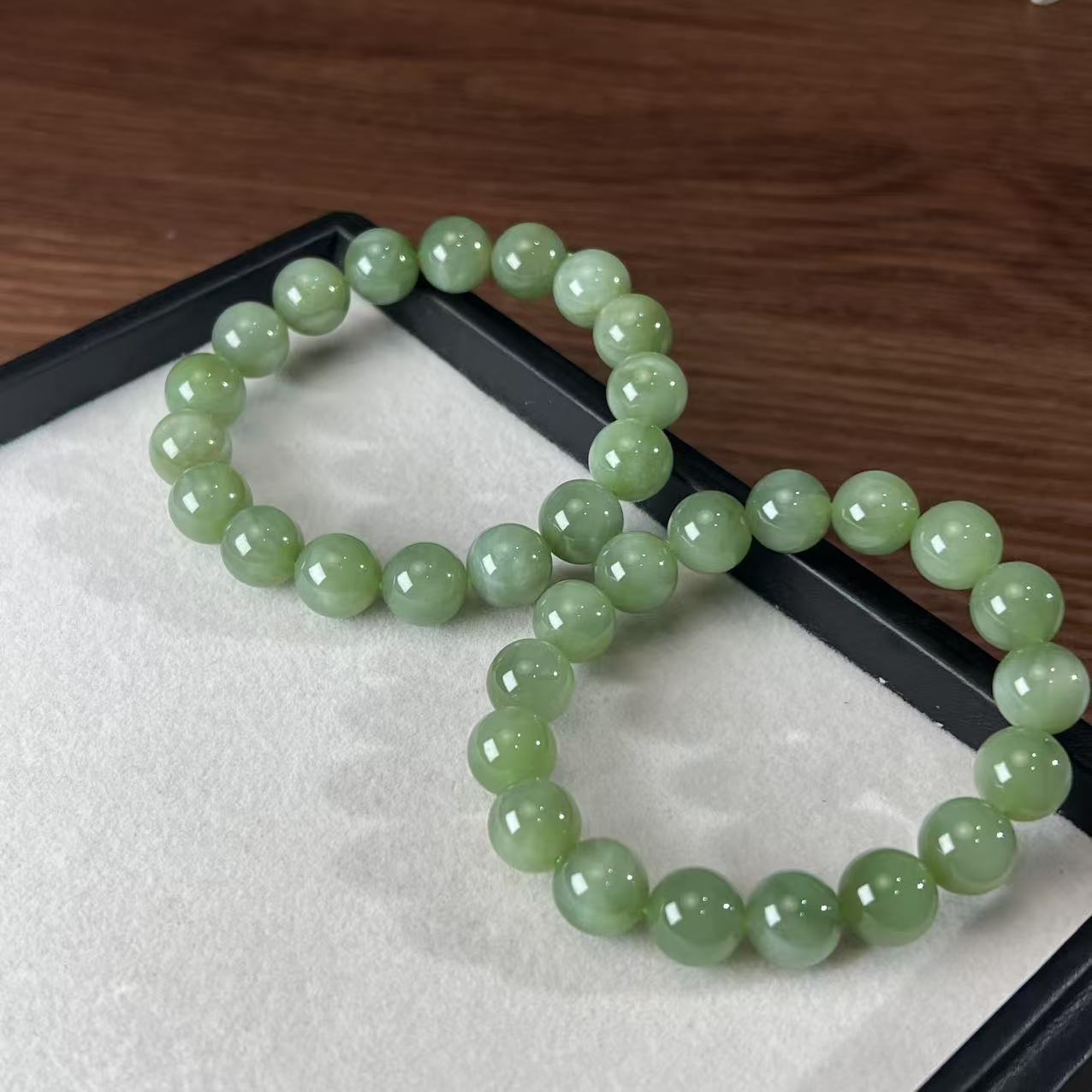 【睿泽鉴宝】和田玉手串多样性发一/有瑕11-12mmV0778