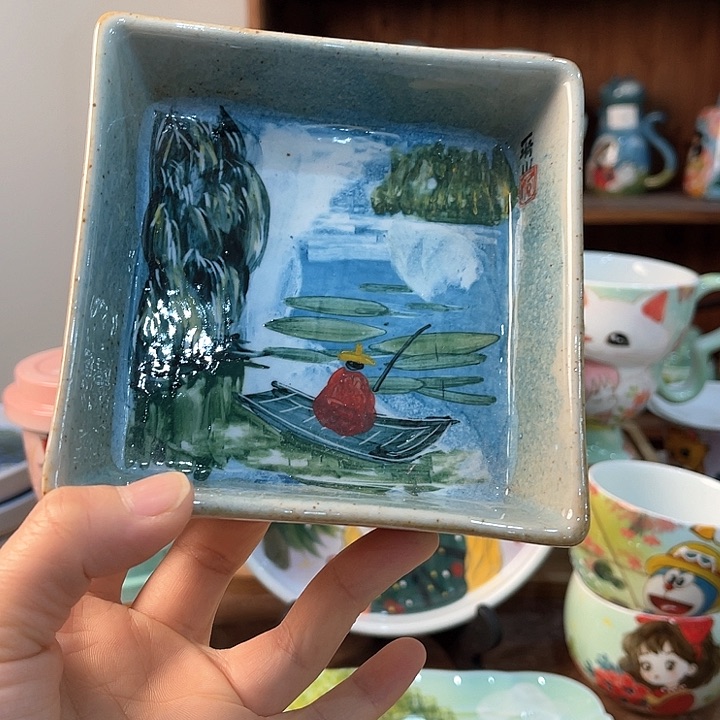 陶景德镇釉下手绘陶瓷 