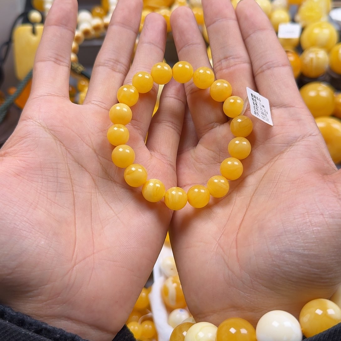 琥珀珠宝奇石未镶嵌11mm