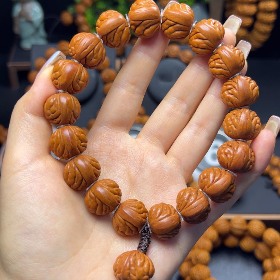 桃核手串财**峰荔枝18手串