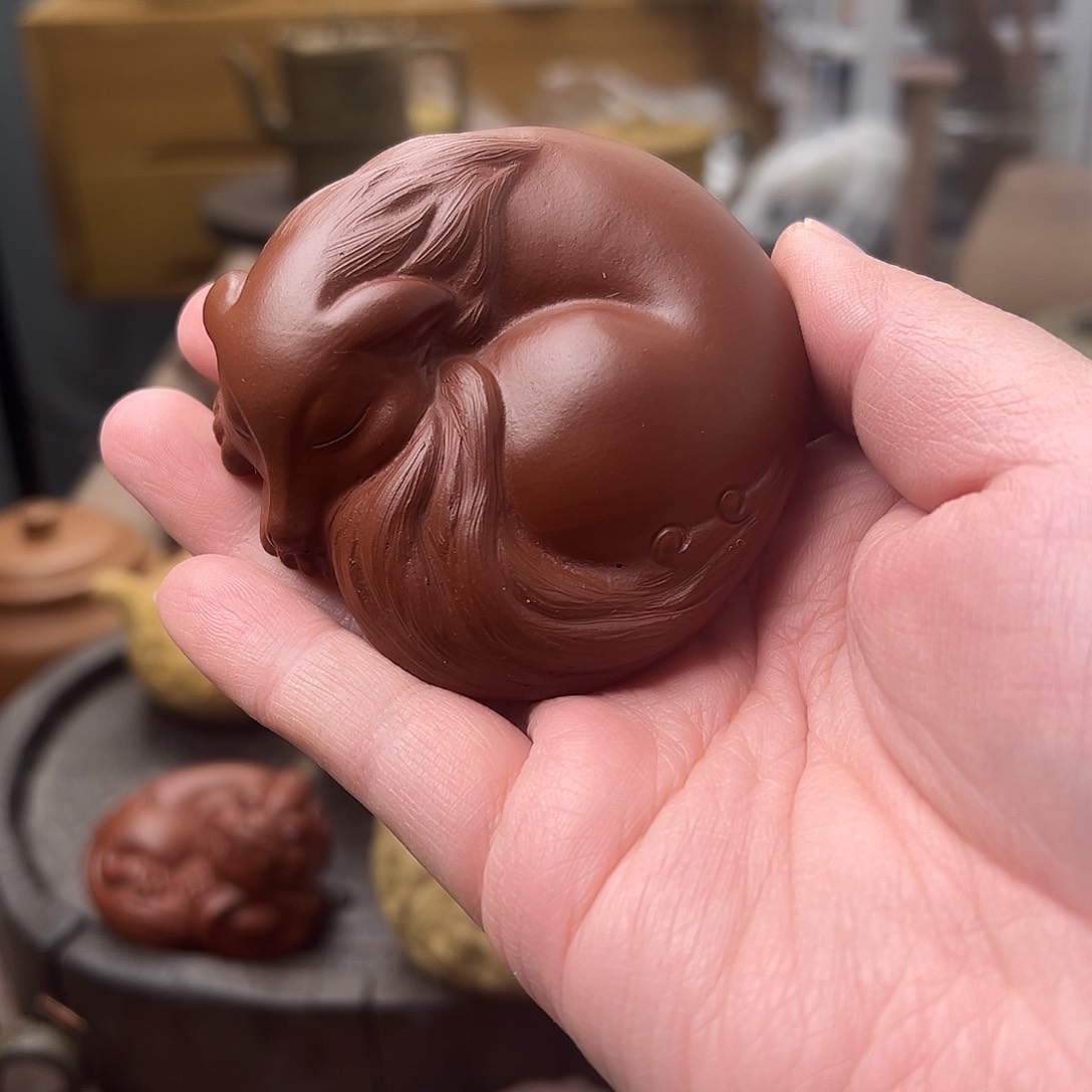 紫砂茶宠九尾狐茶宠