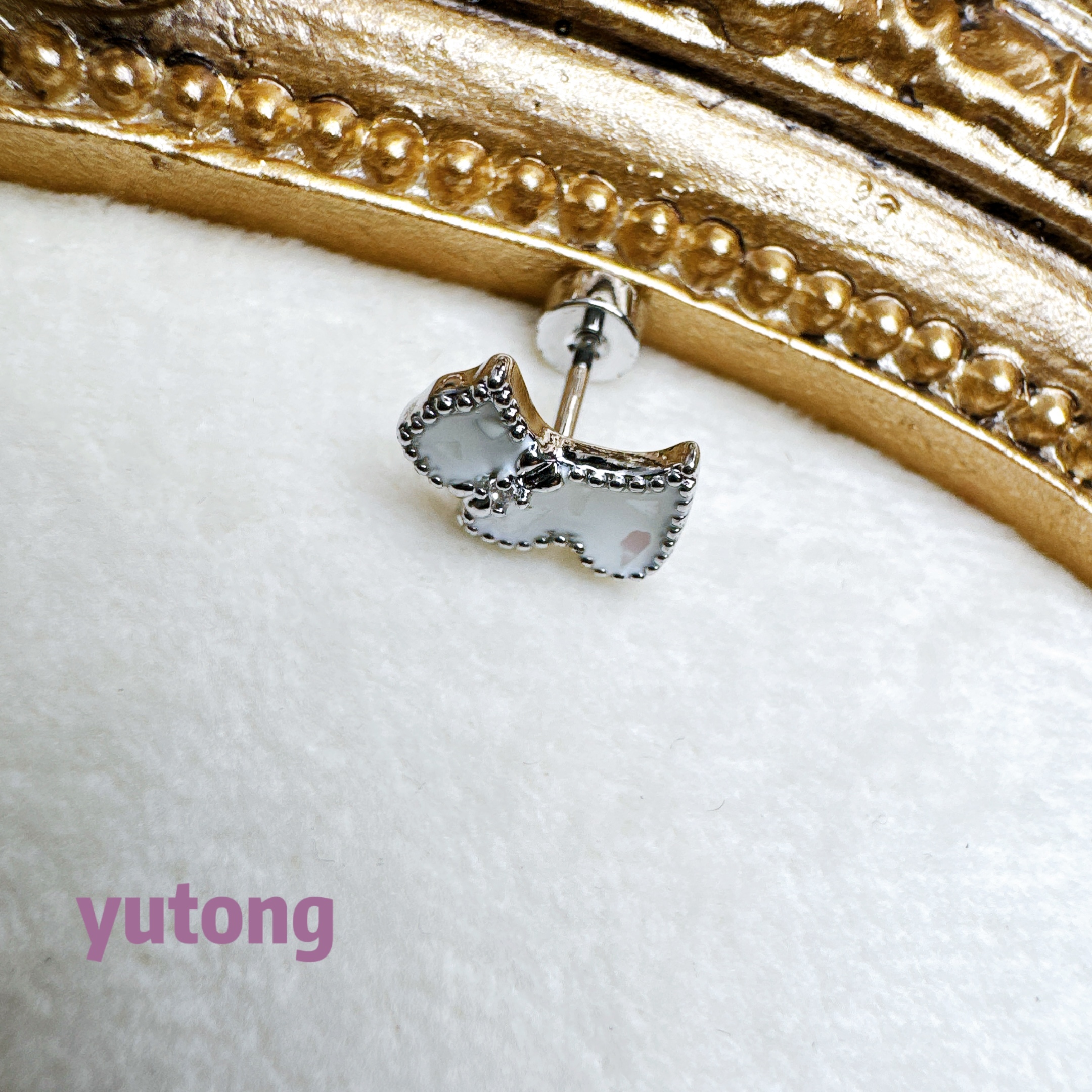 铜合金锆石耳饰 【雨桐高奢饰品】耳环LWW2834V