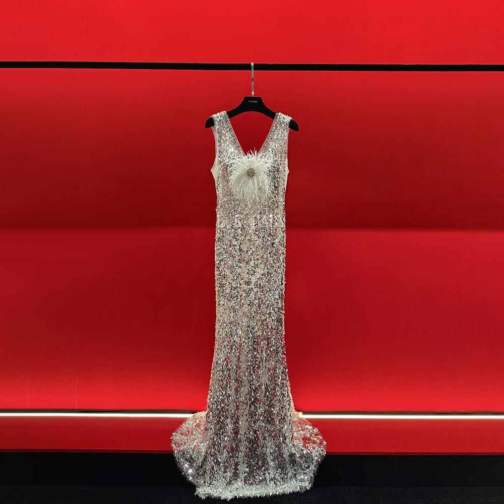 【L.K.BABY】美得心醉 高定轻奢爆闪bulingbuling亮片鱼尾晚礼服裙