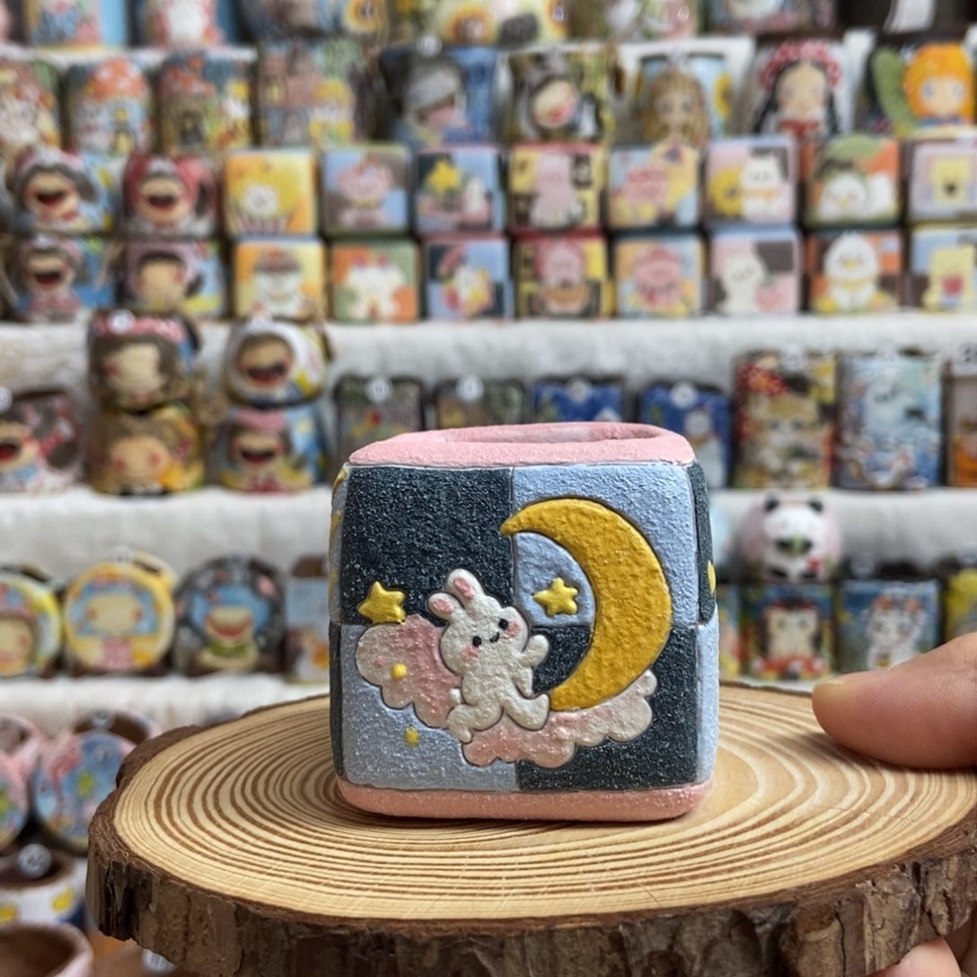 满68包邮岩彩小方内口3.5高度5