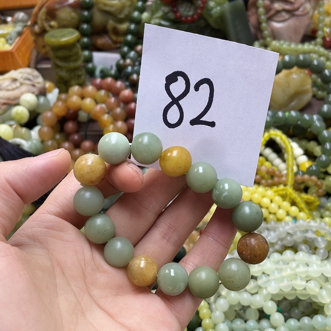 未镶嵌蛇纹石玉手链