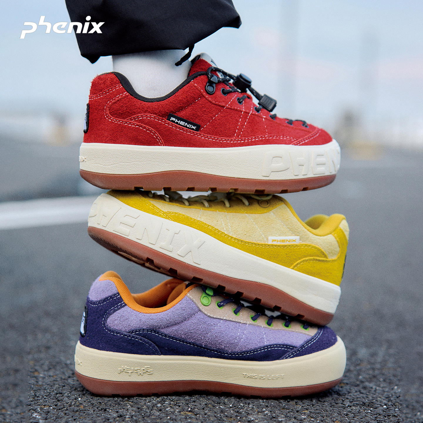  phenix菲尼克斯Urban雪摩克秋季新款嘭嘭鞋翻皮绒厚底户外休闲鞋