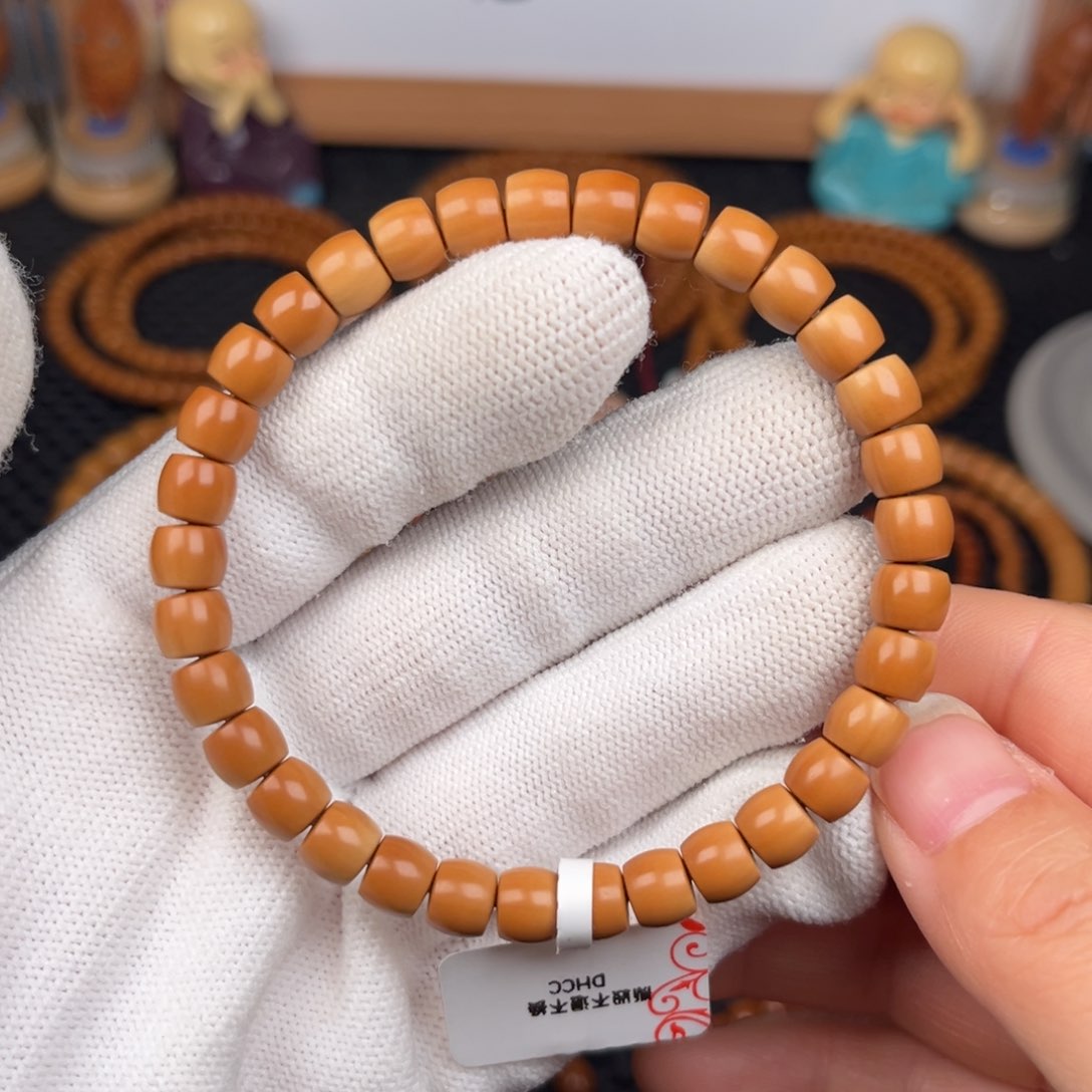 橄榄核手串/手链6.9mm橄榄核尖直切单圈