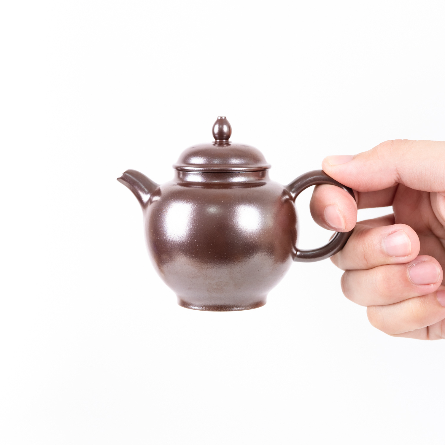 紫金柴烧 宫灯壶 130ml 广西坭兴陶全手工茶具