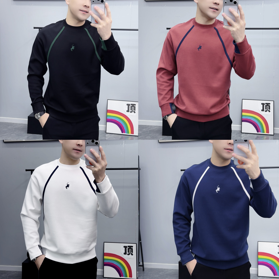 （52161）男士秋冬新款卫衣保暖拼色潮流上衣