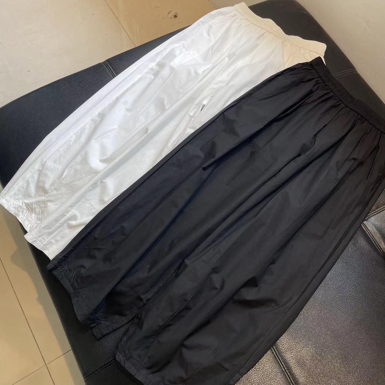 CS399夏装新款薄款松紧腰宽松休闲裤脚木耳边休闲九分裤女士