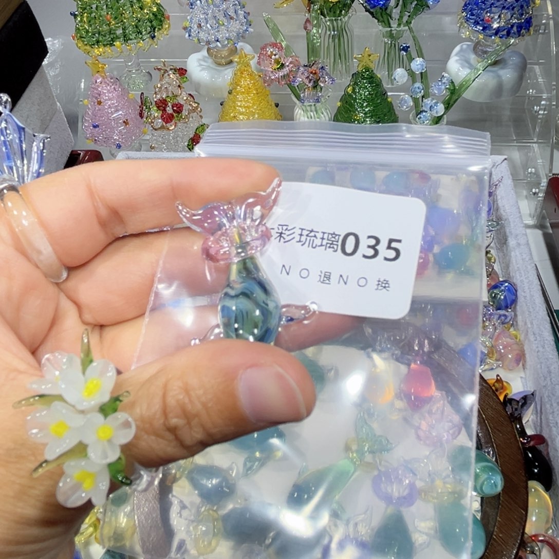 小***鱼颈饰玻璃35鲸鱼一个