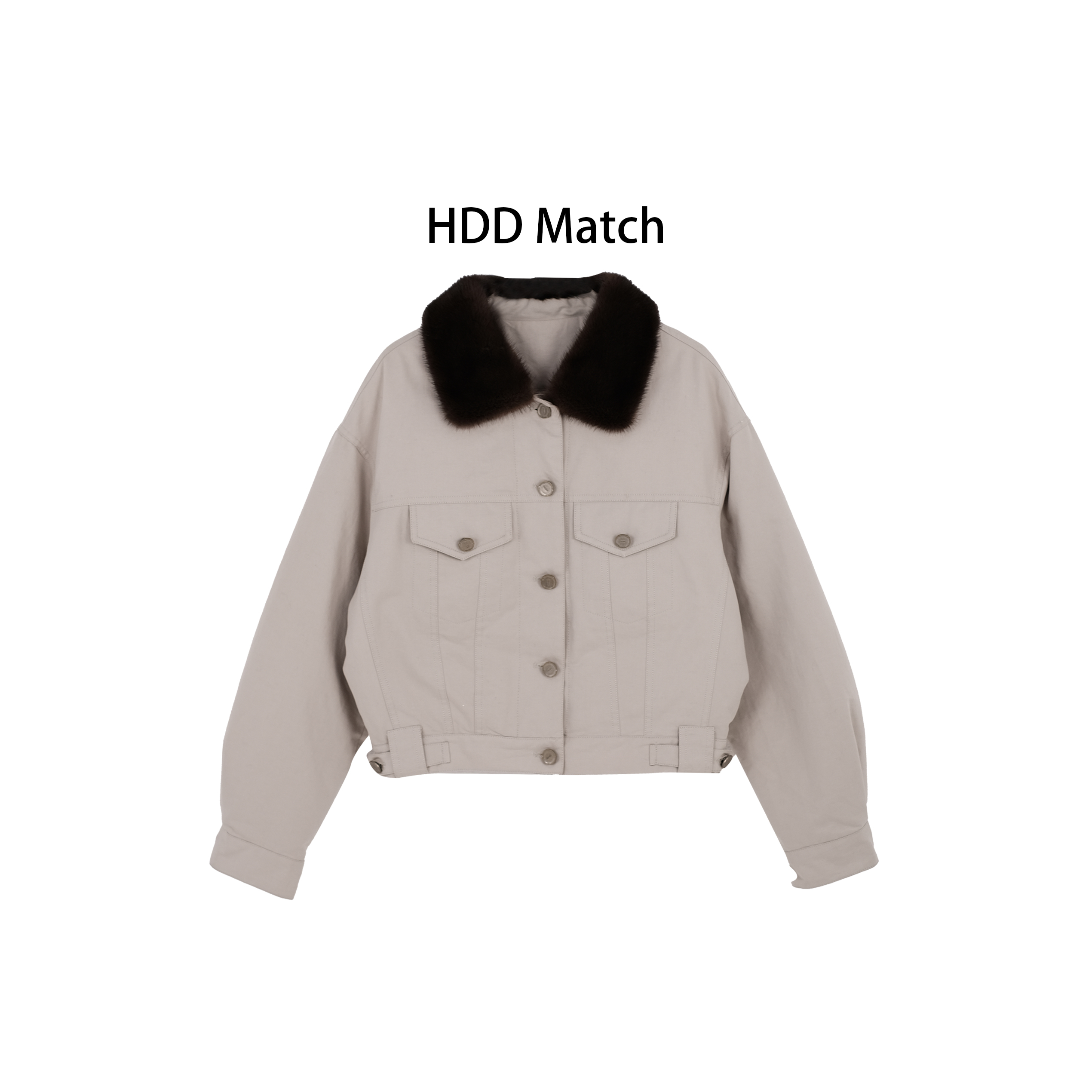 HDD- "牛仔羽绒" 90鹅绒 冬季女款毛领水洗牛仔羽绒服  Y9848 