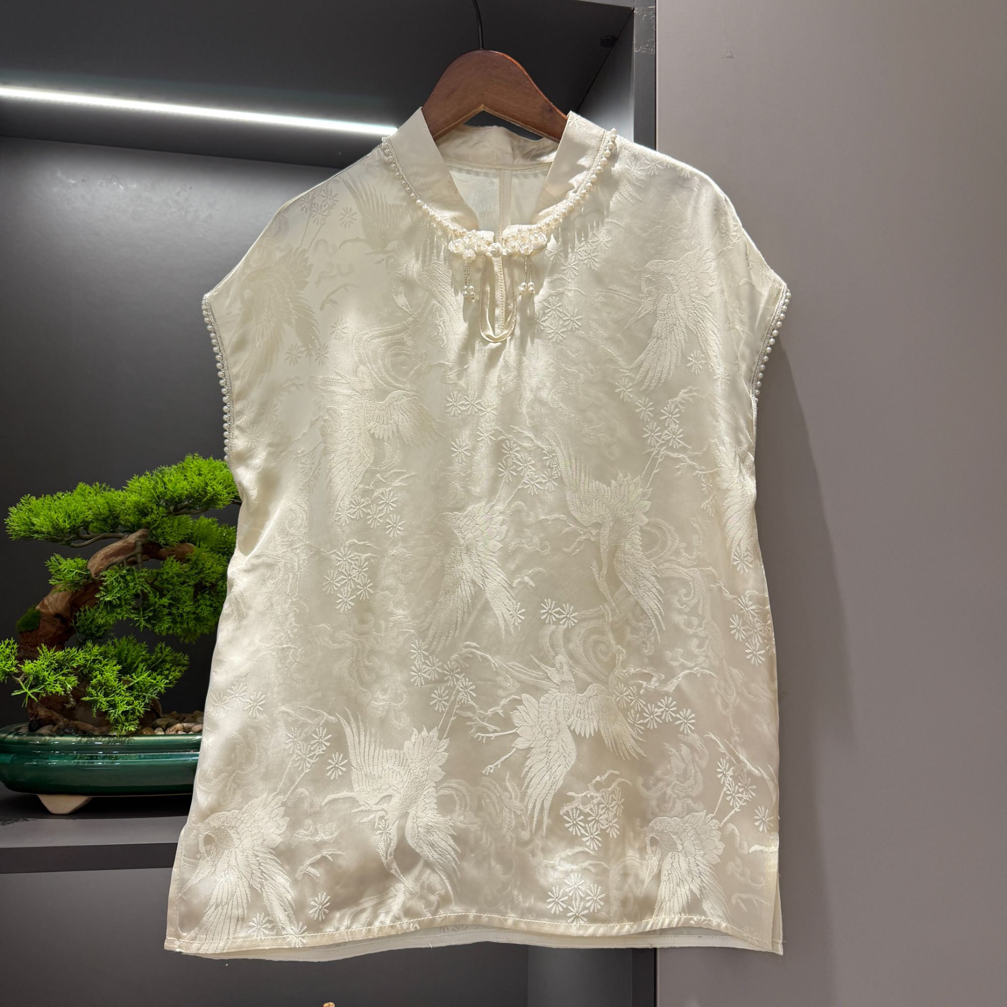 中式上衣复古盘扣传统改良夏季素色宽松气质上衣3527