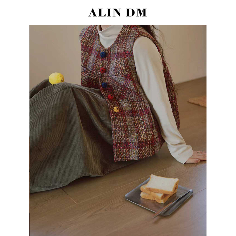 ALINDM【南瓜马甲】大码微胖mm俏皮气质马甲-as27224