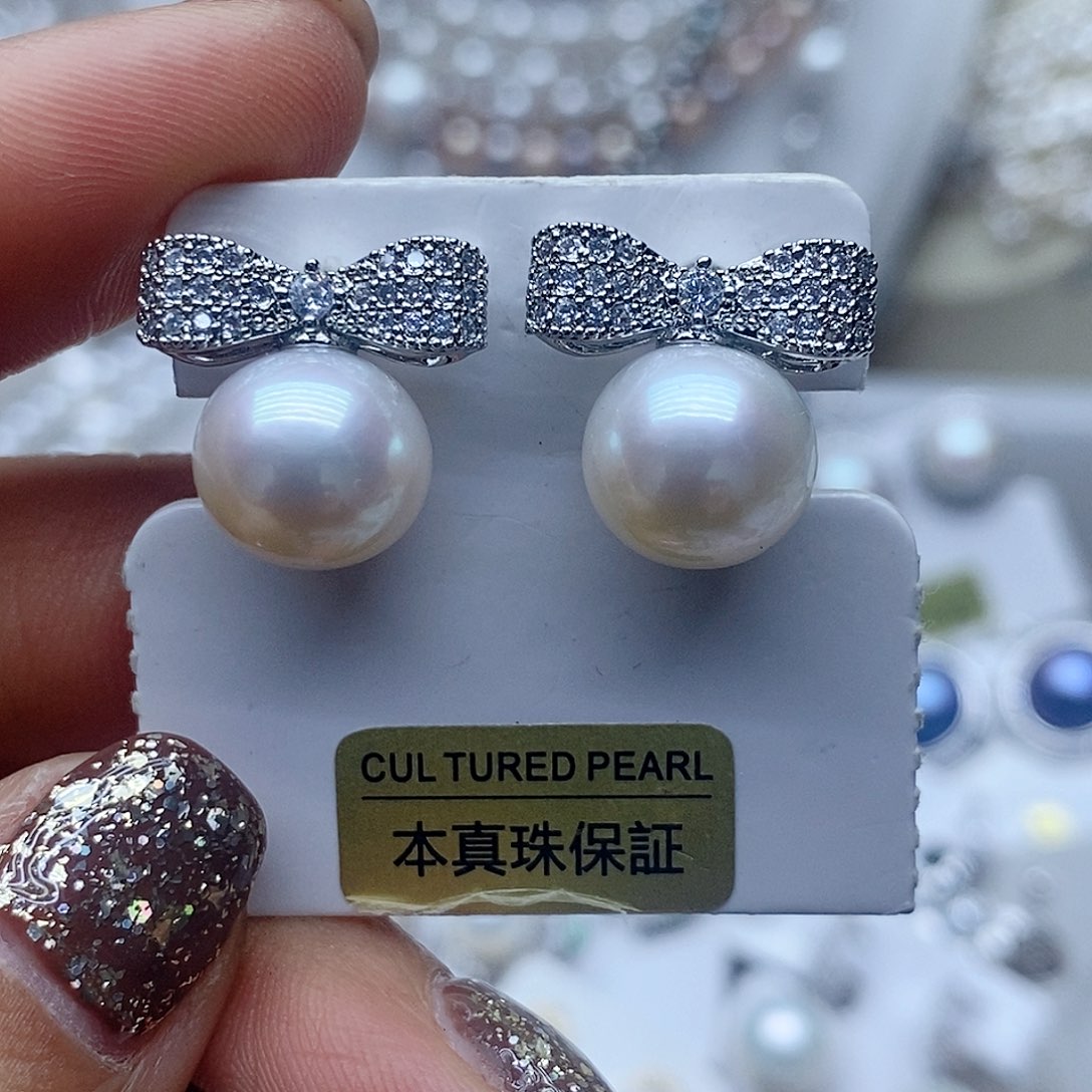 未镶嵌耳钉淡水珍珠小*子