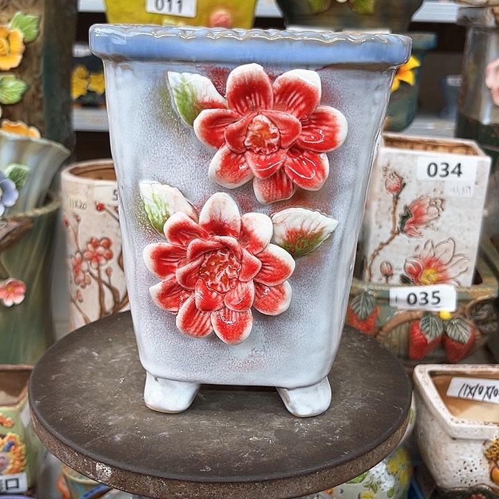 紫砂花盆粗陶材质多肉花盆