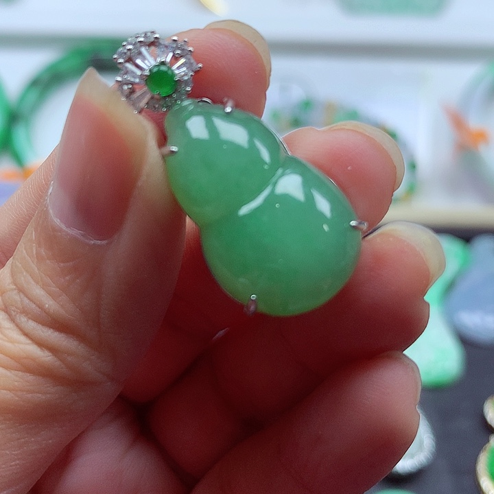 颈饰银S925镶嵌翡翠翡翠