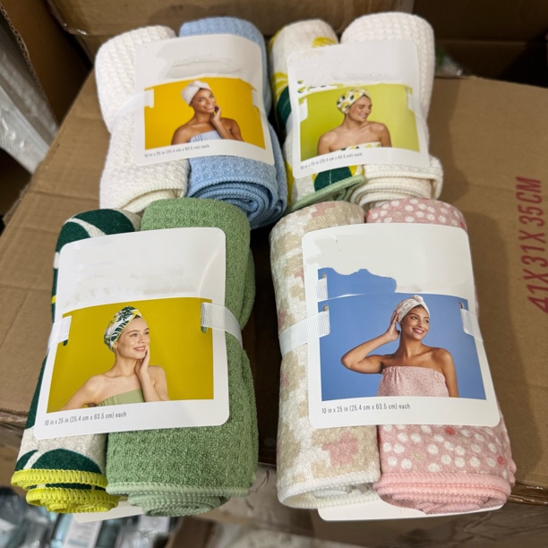 发2条！原单高品质华夫格浴帽！