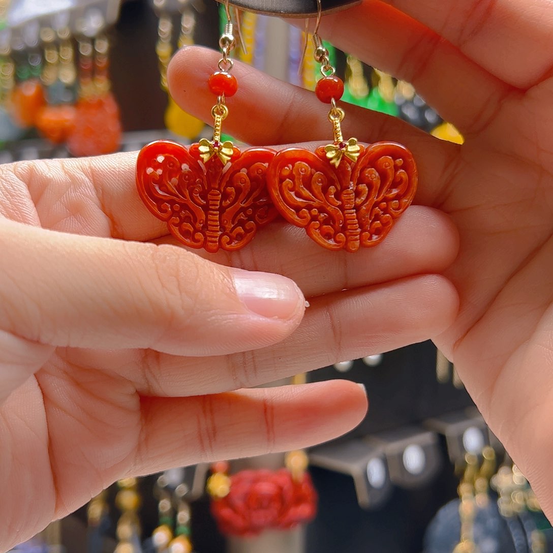 翡翠合金耳坠翡翠