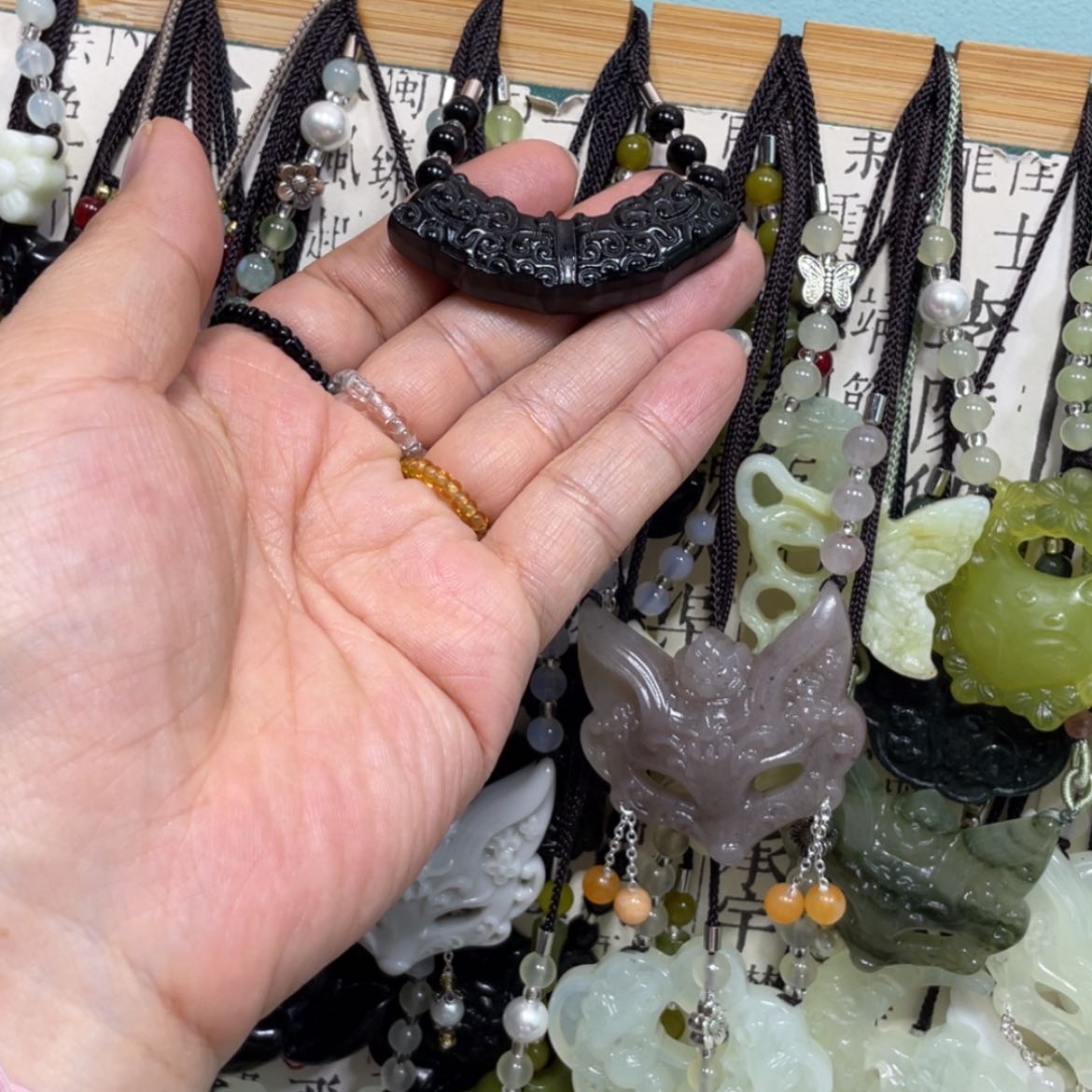 【闪购商品】岫玉颈饰未镶嵌43吊坠