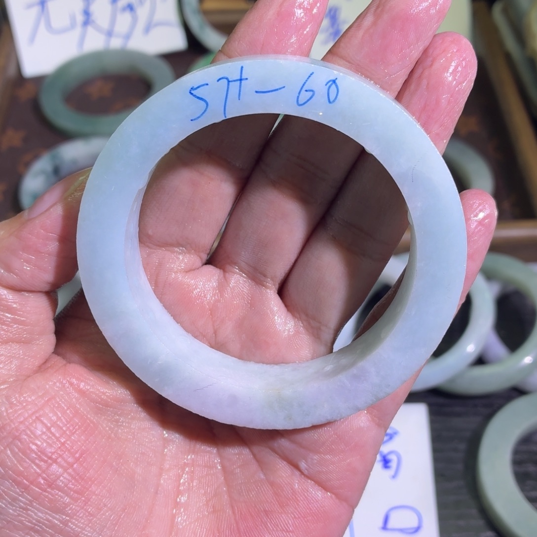 定制翡翠未镶嵌天然纹理随机，追求完美者慎拍