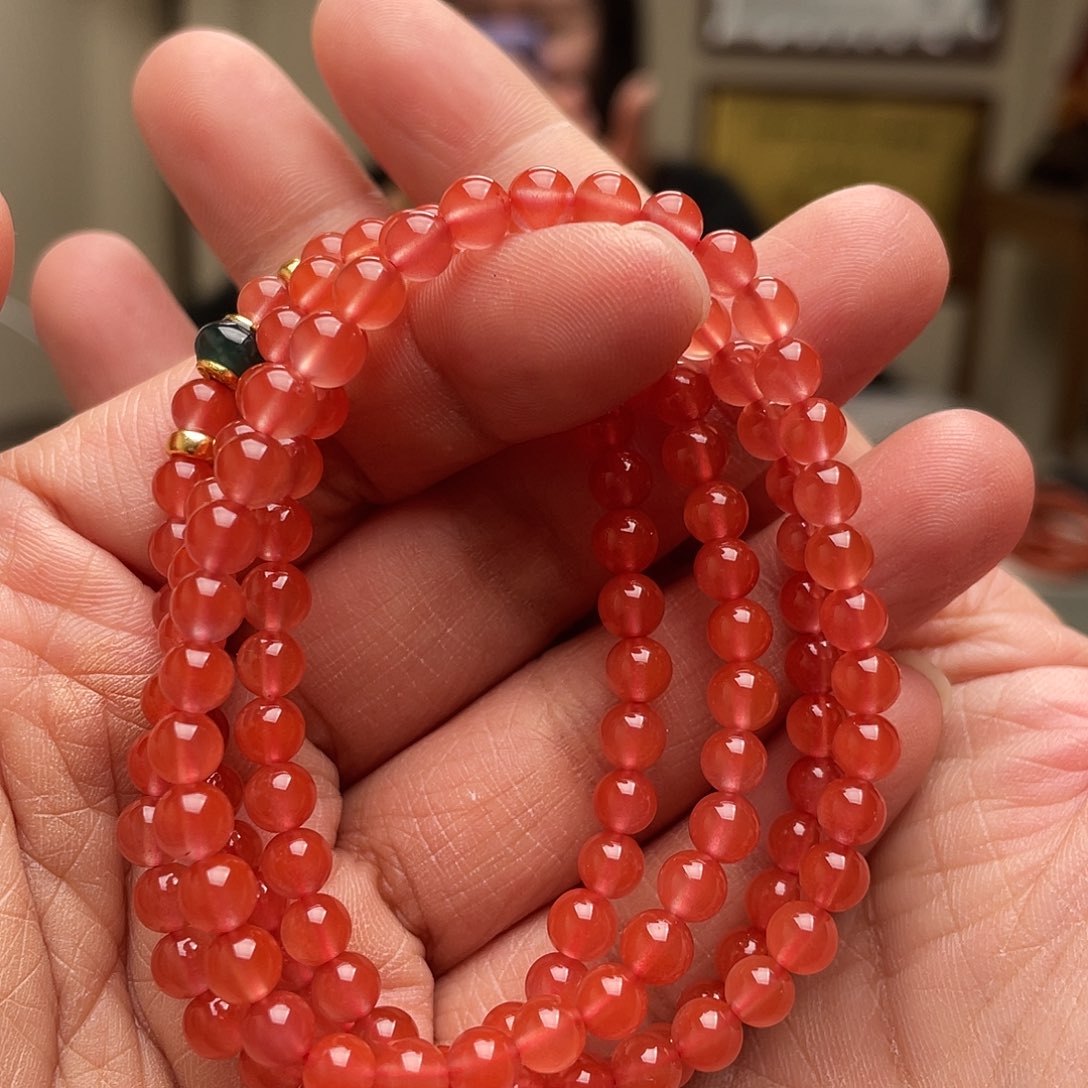南红玛瑙手链未镶嵌