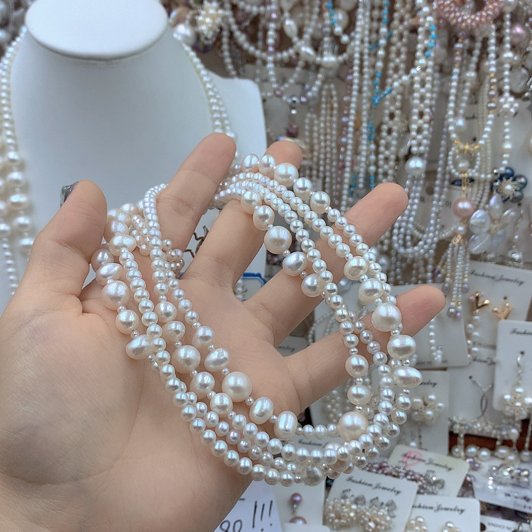 大***手耳饰淡水珍珠银S925镶嵌