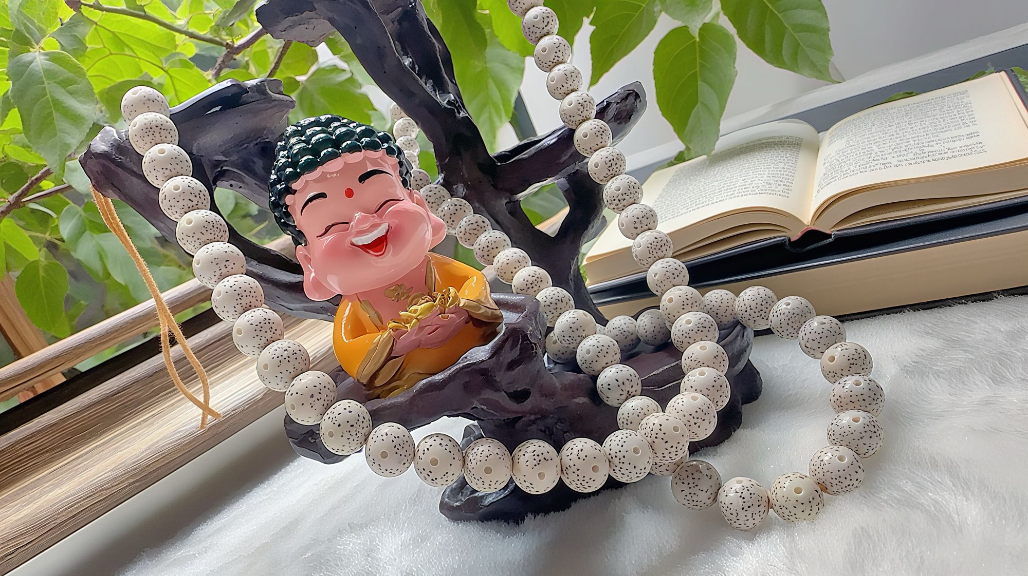 辰尚阁海南脱脂星月菩提108珠圆珠念珠文玩