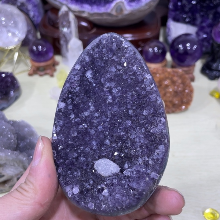 紫晶恐龙蛋未镶嵌