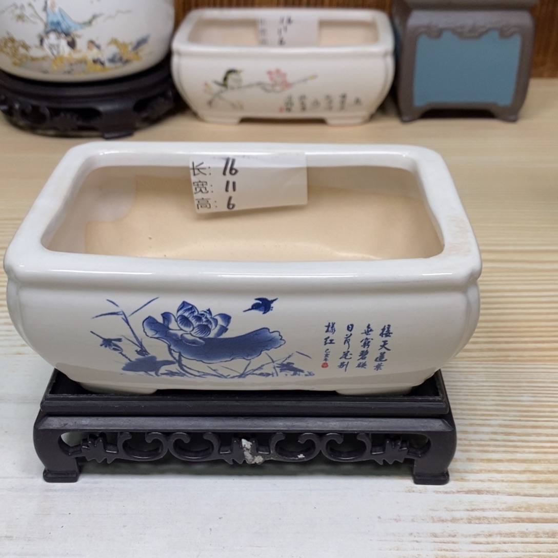 紫砂陶瓷花盆浮力