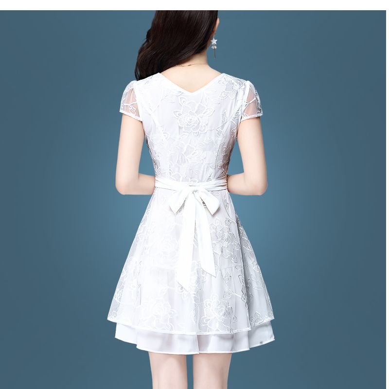 5330新款韩版气质蕾丝连衣裙【剩L】