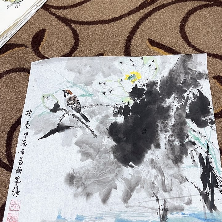 国画三尺斗方张清