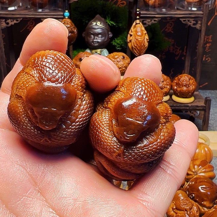 橄榄核手串/手链时***乐蛇一对11