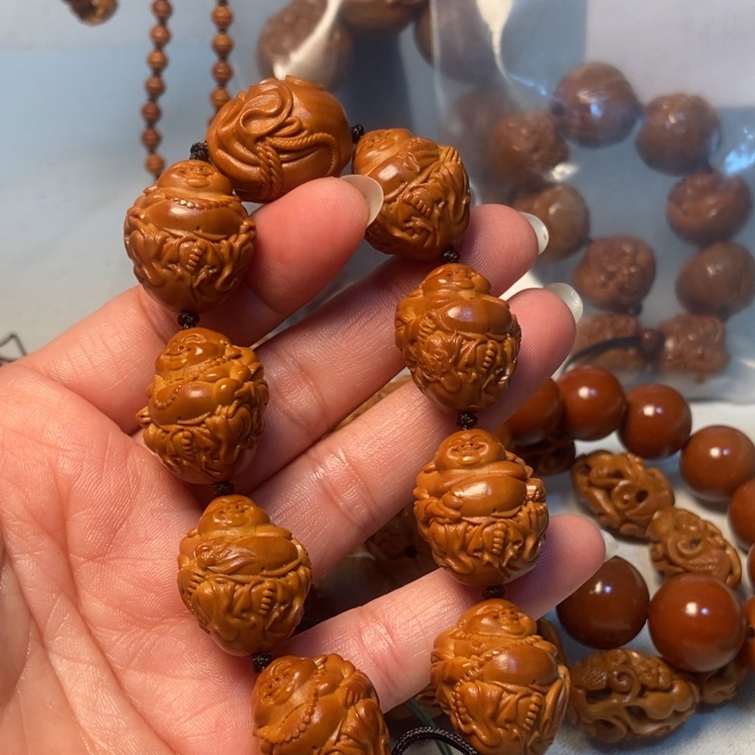 橄榄核手串/手链钱袋弥勒20