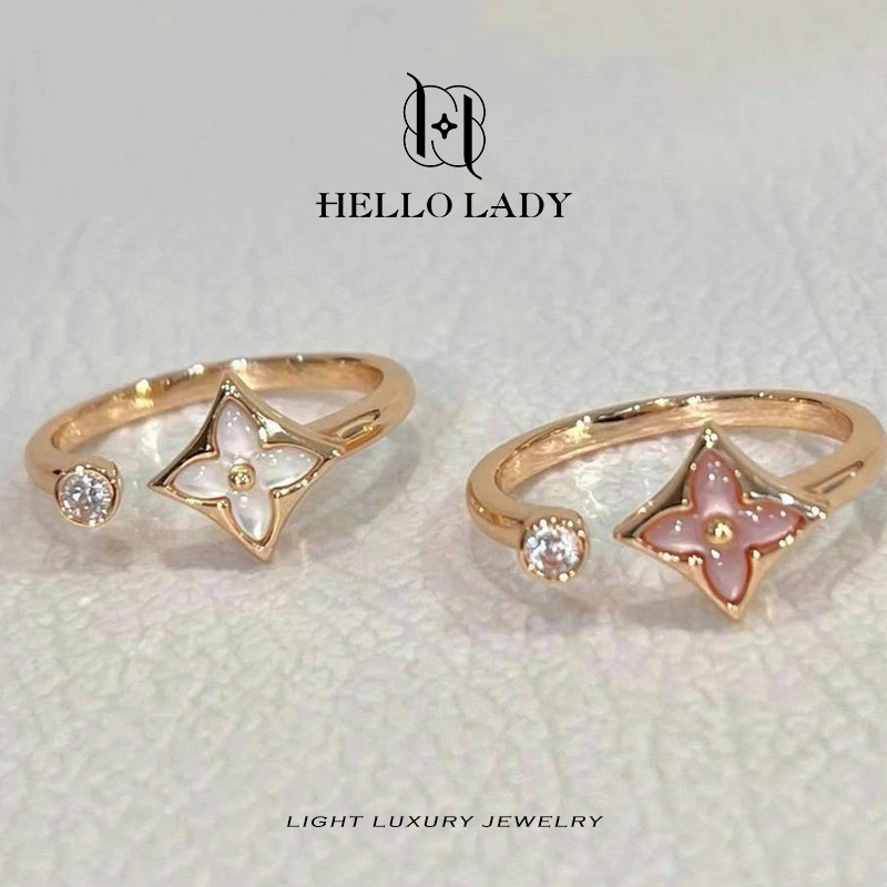 【V金版本】精工CNC 尖花开口戒指1497