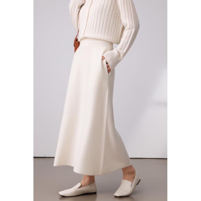 【康赛妮高奢100羊绒】M9053全山羊绒显瘦高腰纯羊绒百搭时尚半身裙